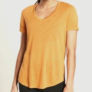 Athleta Women's Breezy Short sleeve Top - Yellow, Large
